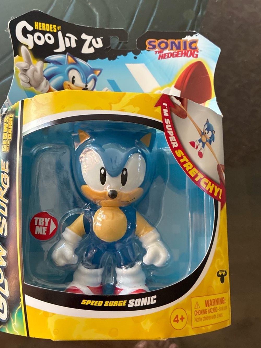 Heroes of Goo Jit Zu Speed Surge Sonic Blue Stretchy Figure